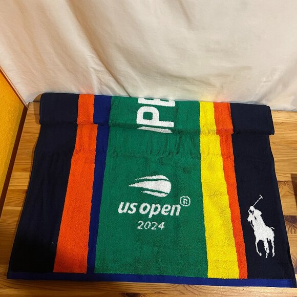 US Open 2024 Tennis Official On Court Players Towel Polo Ralph Lauren Used Good